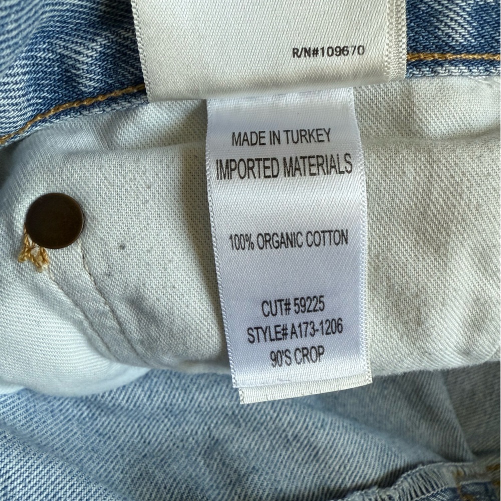 AGOLDE Women's 90’s Crop Light Blue Jeans size 29 - Picture 12 of 16